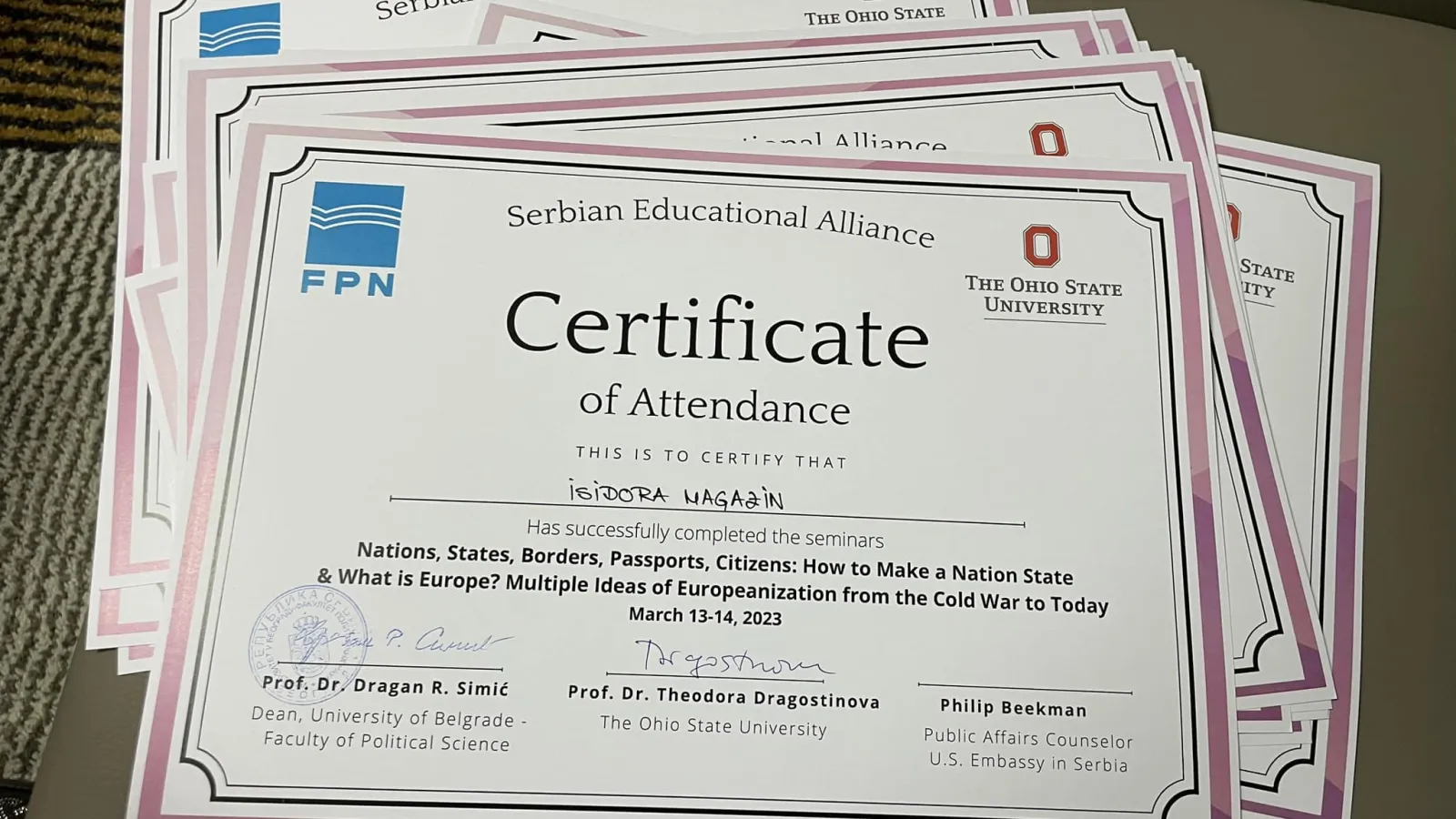 certificates