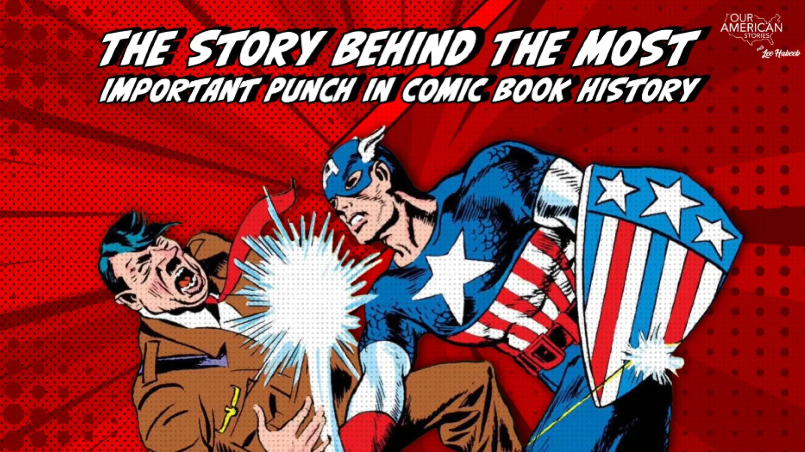 Captain America punching Hitler