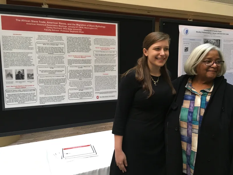 Carley Reinhard and Prof. Stephanie Shaw