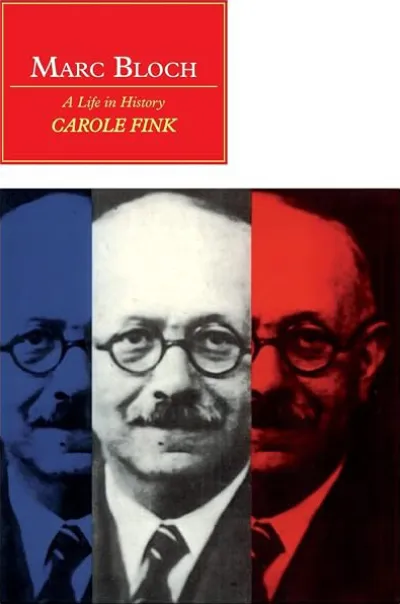 Book cover depicting Marc Bloch in the blue, white, and red of the French flag